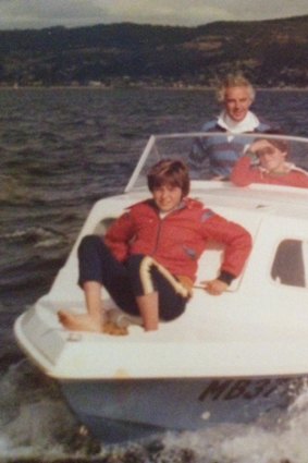 Daddo on a boat with family members in 1977.