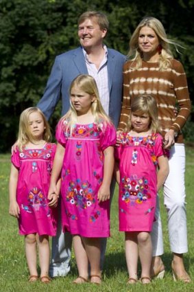 Family man ... Crown Prince Willem Alexander and Princess Maxima of the Netherlands with their daughters.
