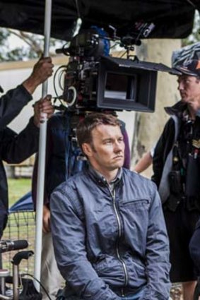 ''A workaholic'' ... actor Joel Edgerton with director Matthew Saville on the set of Felony in Sydney.