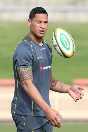 Eyes front: Israel Folau needs to have more of an impact off the wing.