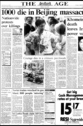 How <i>The Age</i> reported the massacre.