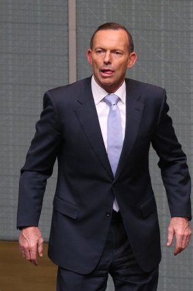 Prime Minister Tony Abbott, leader of a "vigilante" government.