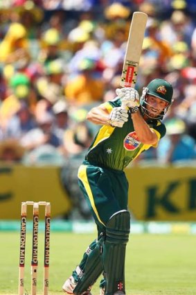 Shaun Marsh in action for Australia in the one-day series against England.