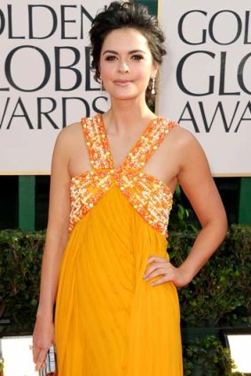 Katie Lee arrives at the Golden Globes in 2011.
