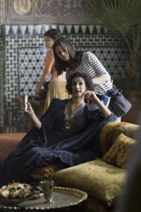 On the set in Spain: Indira Varma at Real Alcazar.