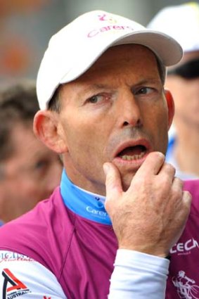 On the campaign trail: Tony Abbott.