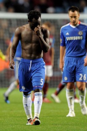 Stalemate ... Michael Essien and John Terry.