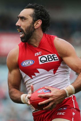 Out: Adam Goodes won't play on Friday night.