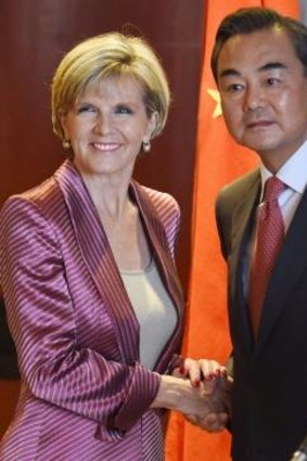 Julie Bishop and Chinese Foreign Minister Wang Yi.