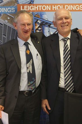 Wal King (left) with his successor David Stewart.