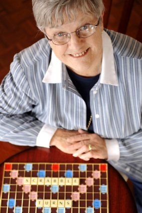 Victorian Scrabble Association president Marj Miller helps celebrate 60 years of the game.