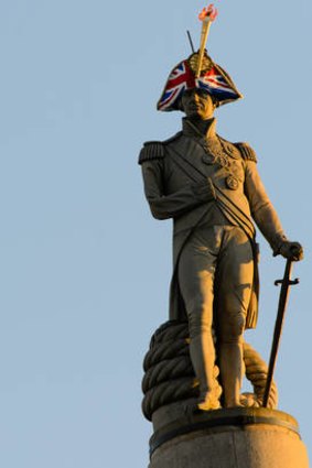 Trafalgar Square's most famous resident, Admiral Lord Nelson was given a new hat in the run-up to the London Olympics as part of an arts festival.