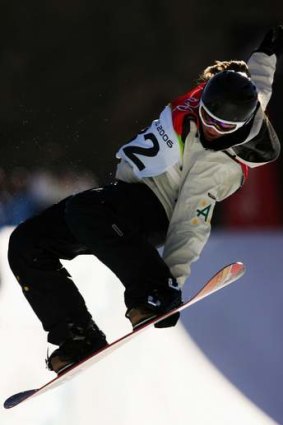 Holly Crawford in action during the 2006 Turin Winter Olympic Games.