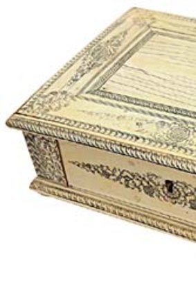 <b>$5000 </b>Rare indeed is this ivory and sandalwood Anglo-Indian jewellery box found in a Sydney bric-a-brac shop. It has been dated to before 1760.