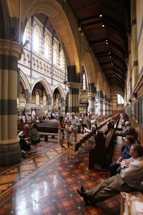 Inside St Paul's Cathedral.