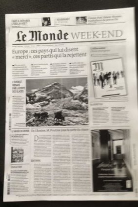 <i>Le Monde</i> at the Sofitel.