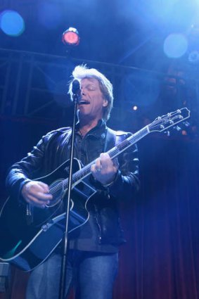 Musician Jon Bon Jovi performs onstage at the Food Bank For New York City's Can-Do Awards last month.