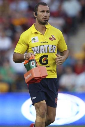 Water boy  ... Quade Cooper assisted for the Reds against the Chiefs.