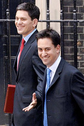 Brothers David (left) and Ed Miliband.