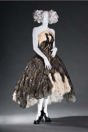 Style all his own: Alexander McQueen's ''peacock'' dress will be part of the Bendigo show.