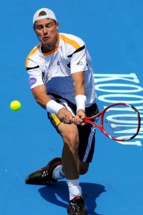 "I stepped it up from yesterday [Wednesday] and I was happy with the progress" ... Lleyton Hewitt.