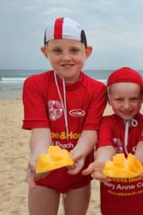 North Bondi Nippers celebrate the start of summer with mangoes.