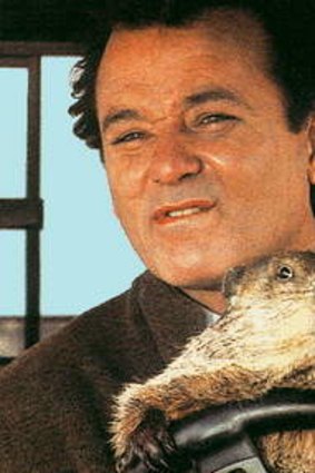 Bill Murray in the 1993 film <i>Groundhog Day</i>.