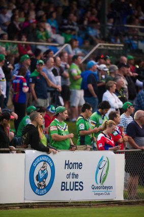 More than 7000 fans turned out at Seiffert Oval for the Canberra Raiders' trial game against Newcastle in February.