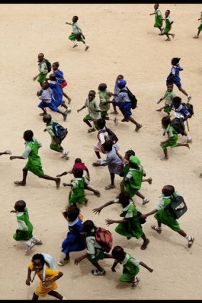 Children at a primary school in the Ketu district of Lagos, Nigeria.