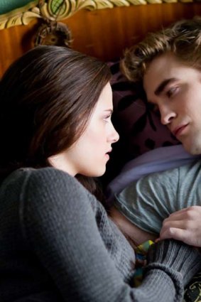 In love: Bella (Kristen Stewart) and Edward (Robert Pattinson).