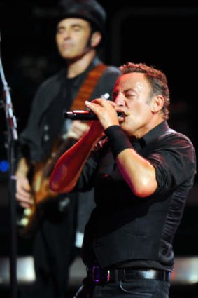 Bruce Springsteen in concert at Rod Laver Arena.