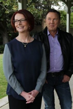 Former 'first bloke' Tim Mathieson with Julia Gillard.