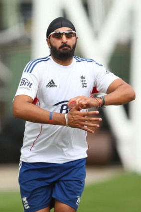 Slump: Monty Panesar failed to bowl one maiden over just hours after England's demoralising loss in Melbourne.