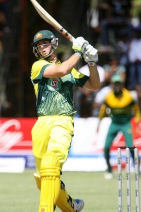 Mitchell Marsh hits out.