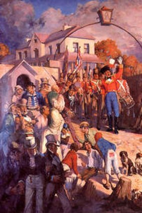 Uprising: Raymond Lindsay's depiction of the  1808 Rum Rebellion.
