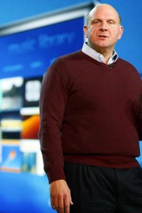 Microsoft CEO Steve Ballmer delivers the pre-show keynote address at the annual Consumer Electronics Show in Las Vegas.