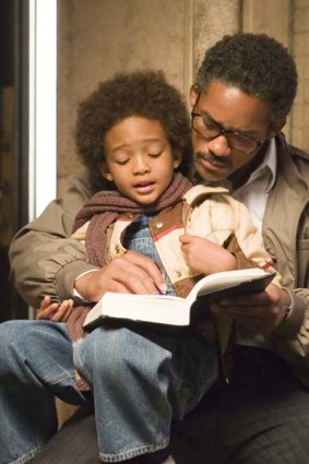 Will Smith and his son Jaden star in <i>The Pursuit of Happyness</i>.