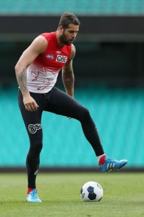 Buddy Franklin shows off his ball skills at the SCG this week.