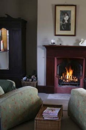 An open fire in the main bedroom.