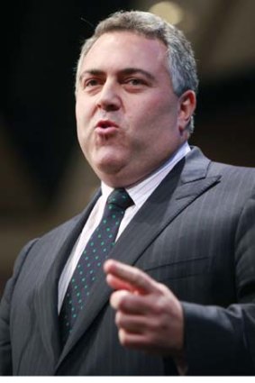 Over his dead body ... Joe Hockey opposes a call to end the hourly aircraft cap at Sydney Airport.