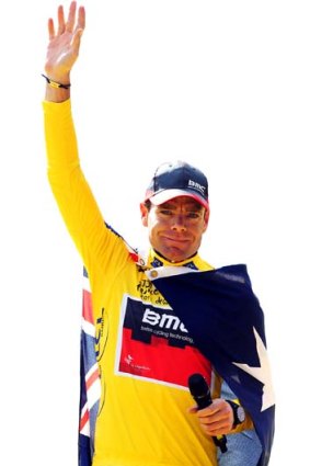 Pivotal moment ...  Cadel Evans' 2011 Tour de France win.