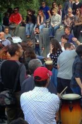 The Tam Tam drumming circle, Montreal.