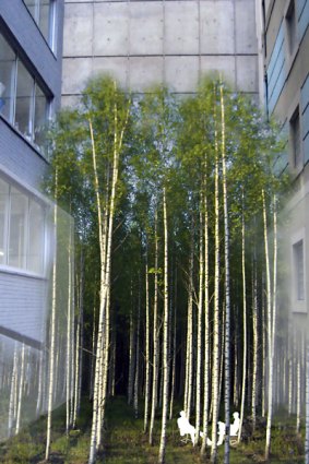 Surprising ... an artist's impression of Infinity Forest which will be installed in Penfold Place as part of the Laneways By George!  project.