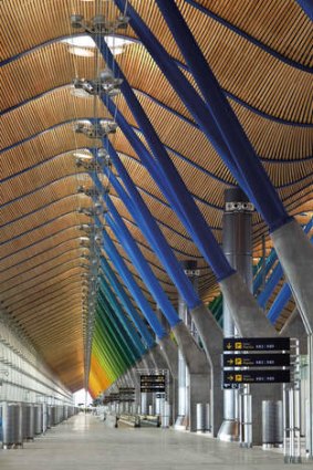 Colour and light inside Madrid's Barajas airport.