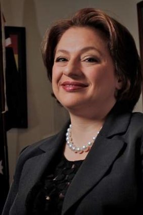 Sophie Mirabella, as Shadow Minister for Industry in her Parliament House office in 2011.