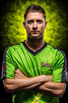 All dressed up with no game to go to ... Michael Clarke has yet to play for the Sydney Thunder.