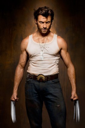 Hugh Jackman... in full <i>Wolverine</i> mode.