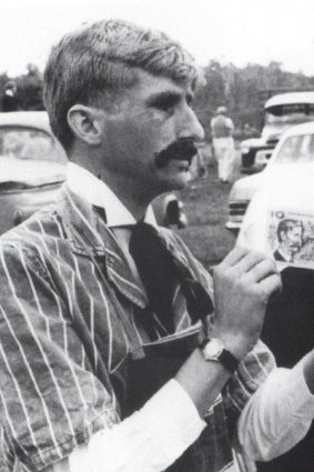 Peter C. Smith in April 1967 at the centenary re-enactment of the bushranger's raid on  Nerrigundah and the murder of
Constable O'Grady. 