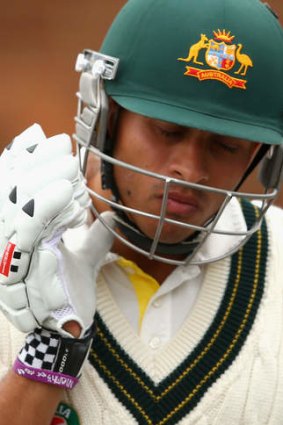 Horror run: Usman Khawaja was given three games to prove himself at No.3 and is deemed unlikely to return.