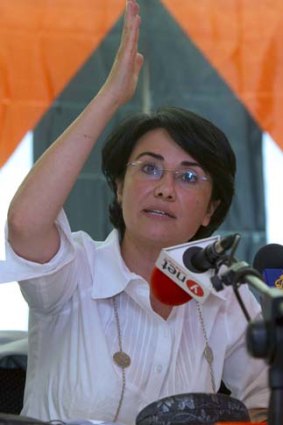 Energetic campaigner &#8230; Haneen Zoabi is trying to persuade the Arab community it is worth voting.